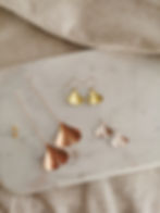 Thumbnail: GINKGO// Large Hammered Leaf Earrings