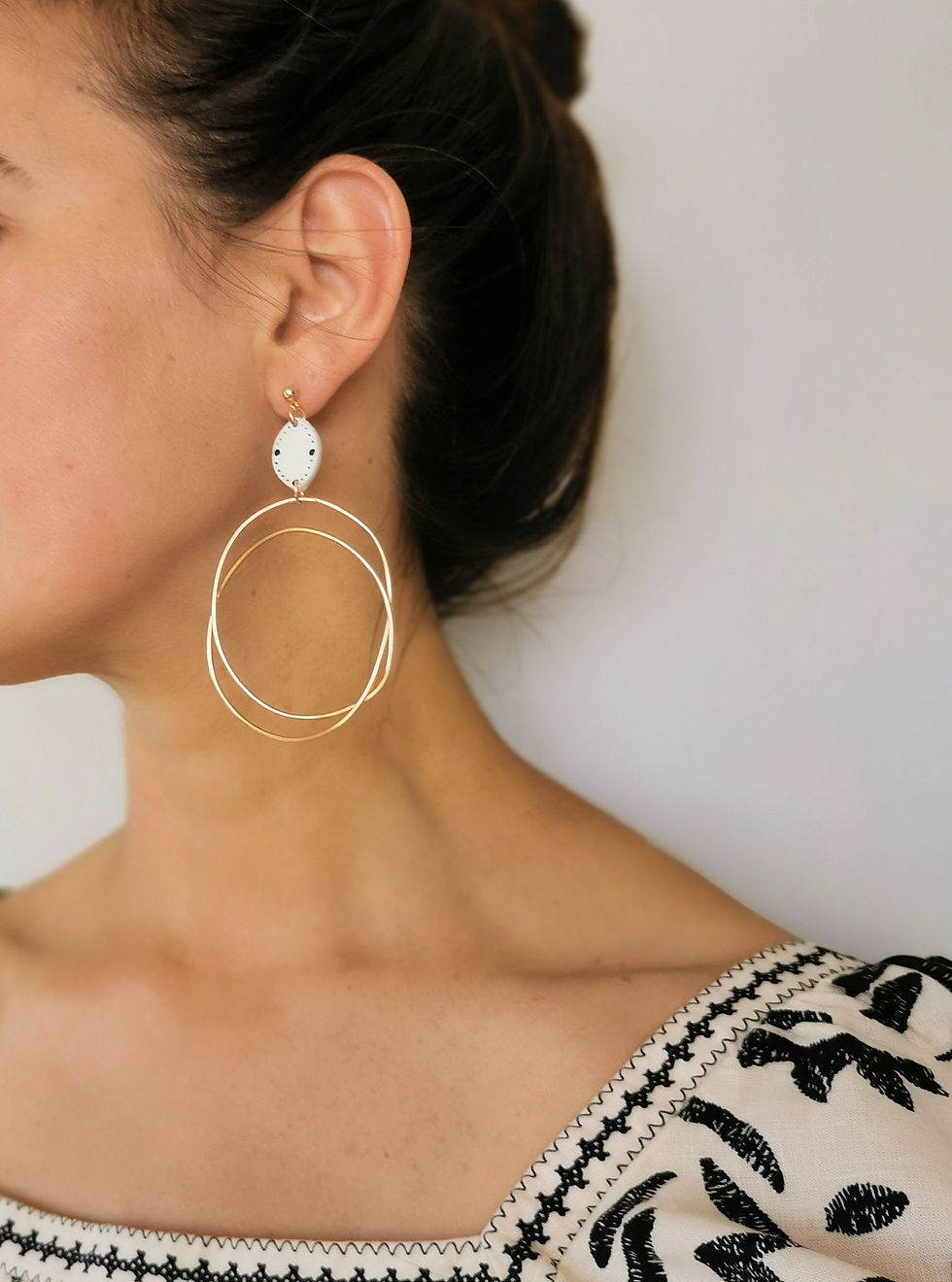MADRID// Spanish Clay Tile Inspired Hoops 