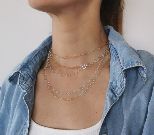 LYNK// Gold Filled & Sterling Silver Chunky Layering