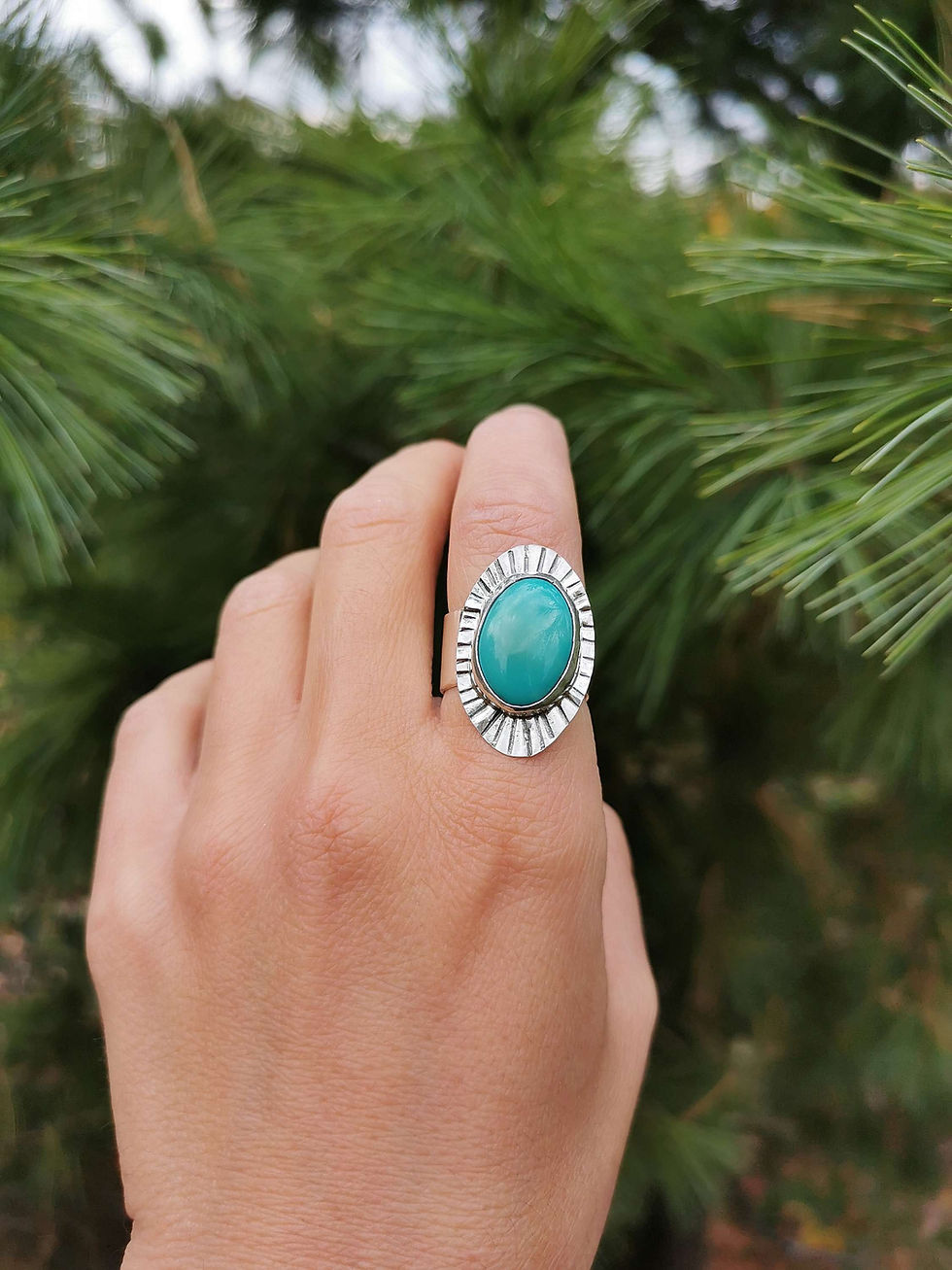 Miniature : Turquoise Sundial Ring