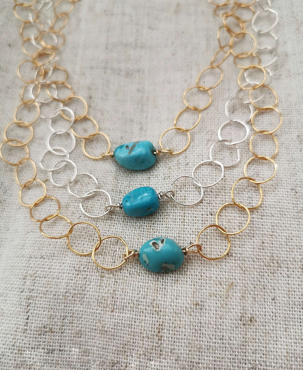 Thumbnail: LAGOON// Chunky Turquoise Choker Necklace