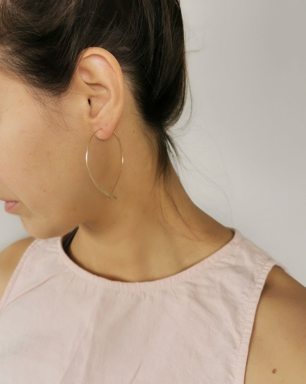 Thumbnail: LOLA// Hammered Wishbone Earrings