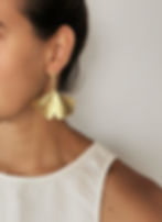 Thumbnail: GINKGO// Large Hammered Leaf Earrings