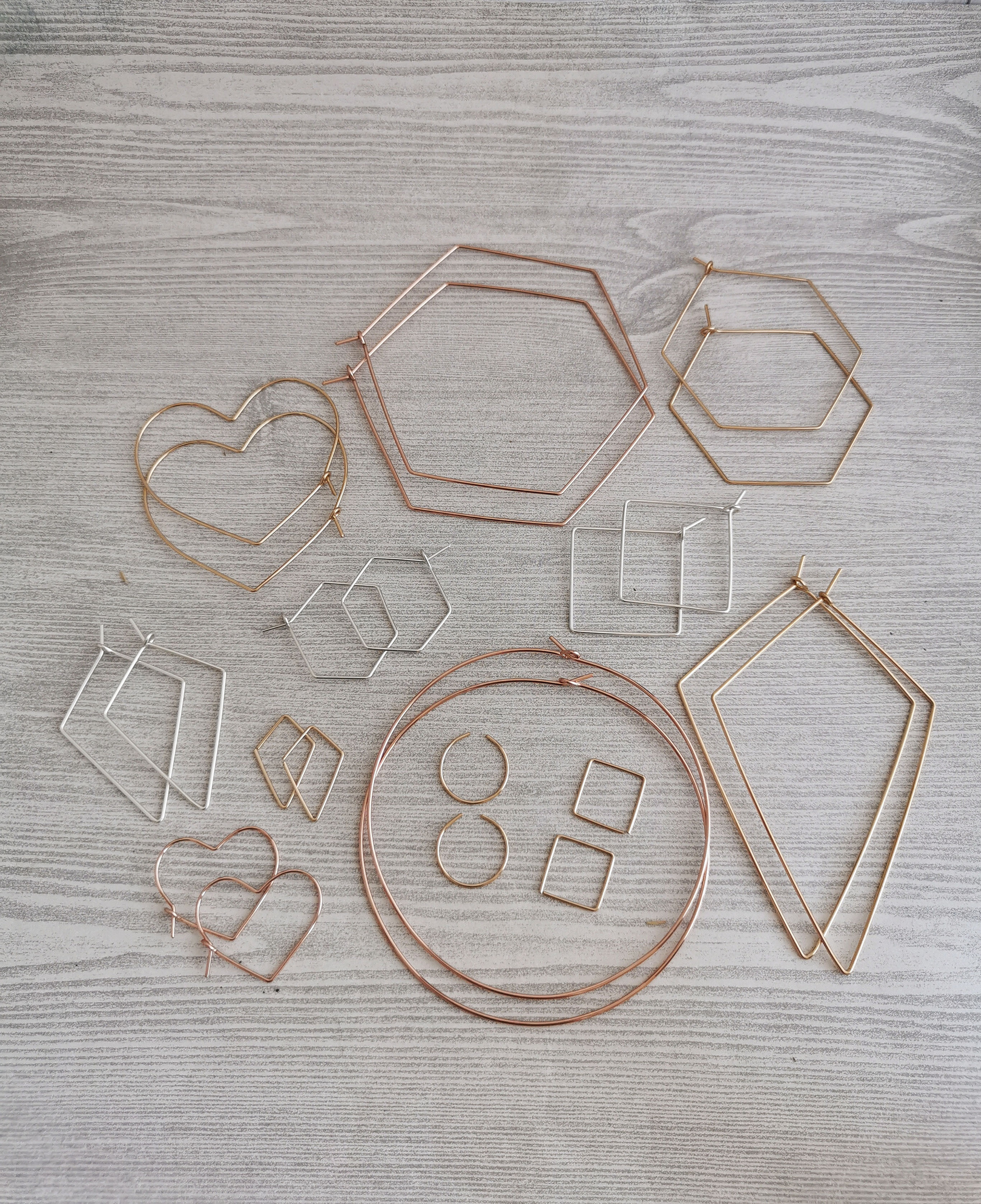 SWAN// Geometric Hoop Earrings