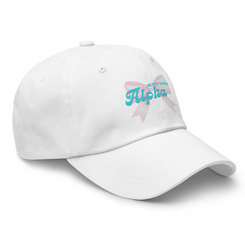 Thumbnail: Alpha Sig Bow Hat - Pink & Blue