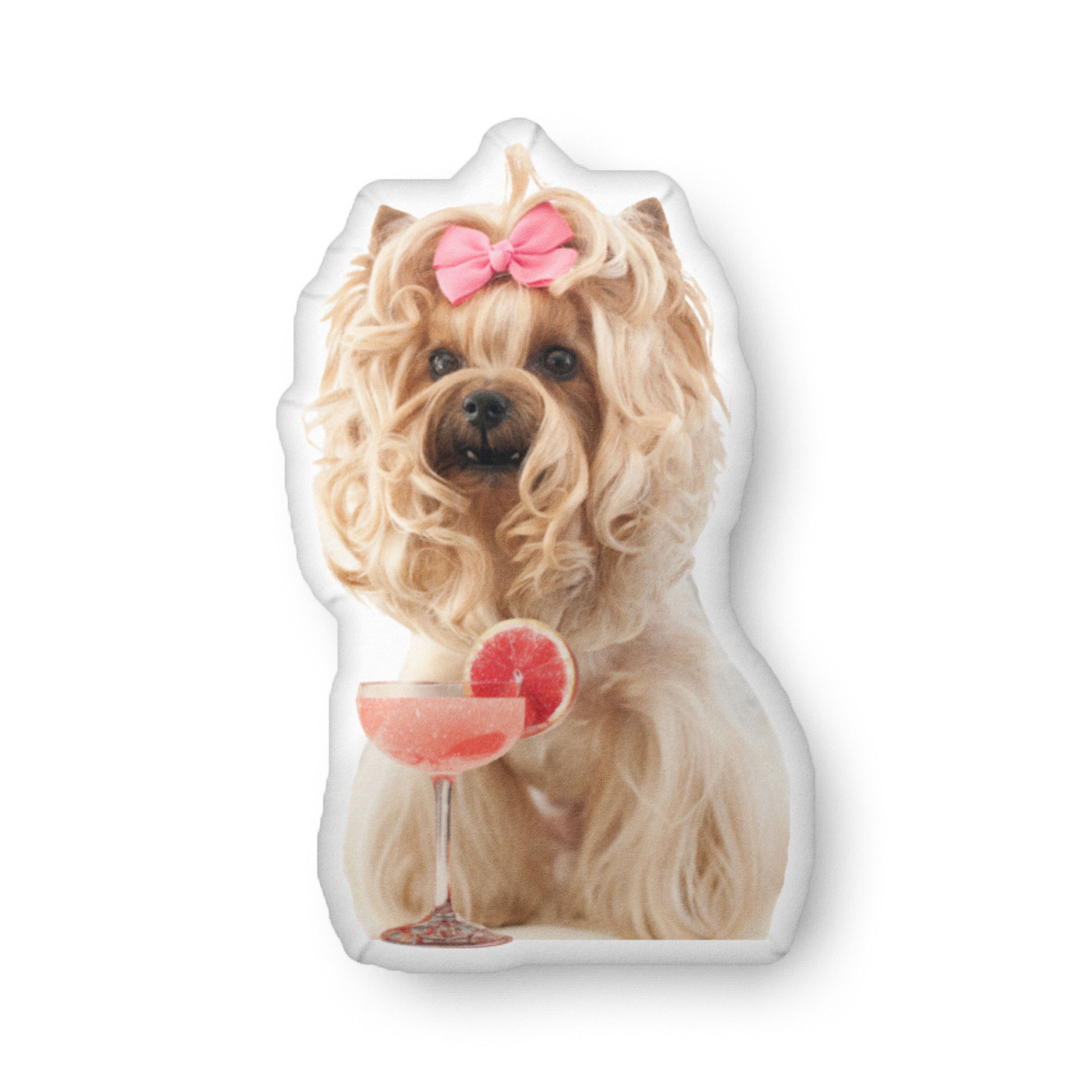 Dog with Cocktail Pillow