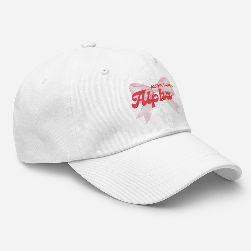 Thumbnail: Alpha Sig Bow Hat - Pink & Red
