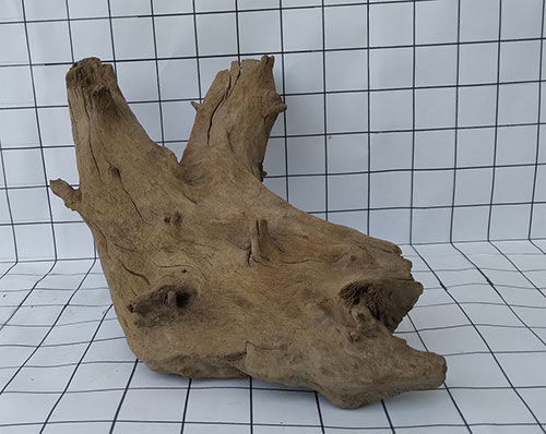 Thumbnail: Thai Bogwood 3: Length 12" x Height 4" x Width 8" : Weight 230g (front to back bottom view)