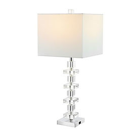 DECO 28.5-INCH H CRYSTAL TABLE LAMP