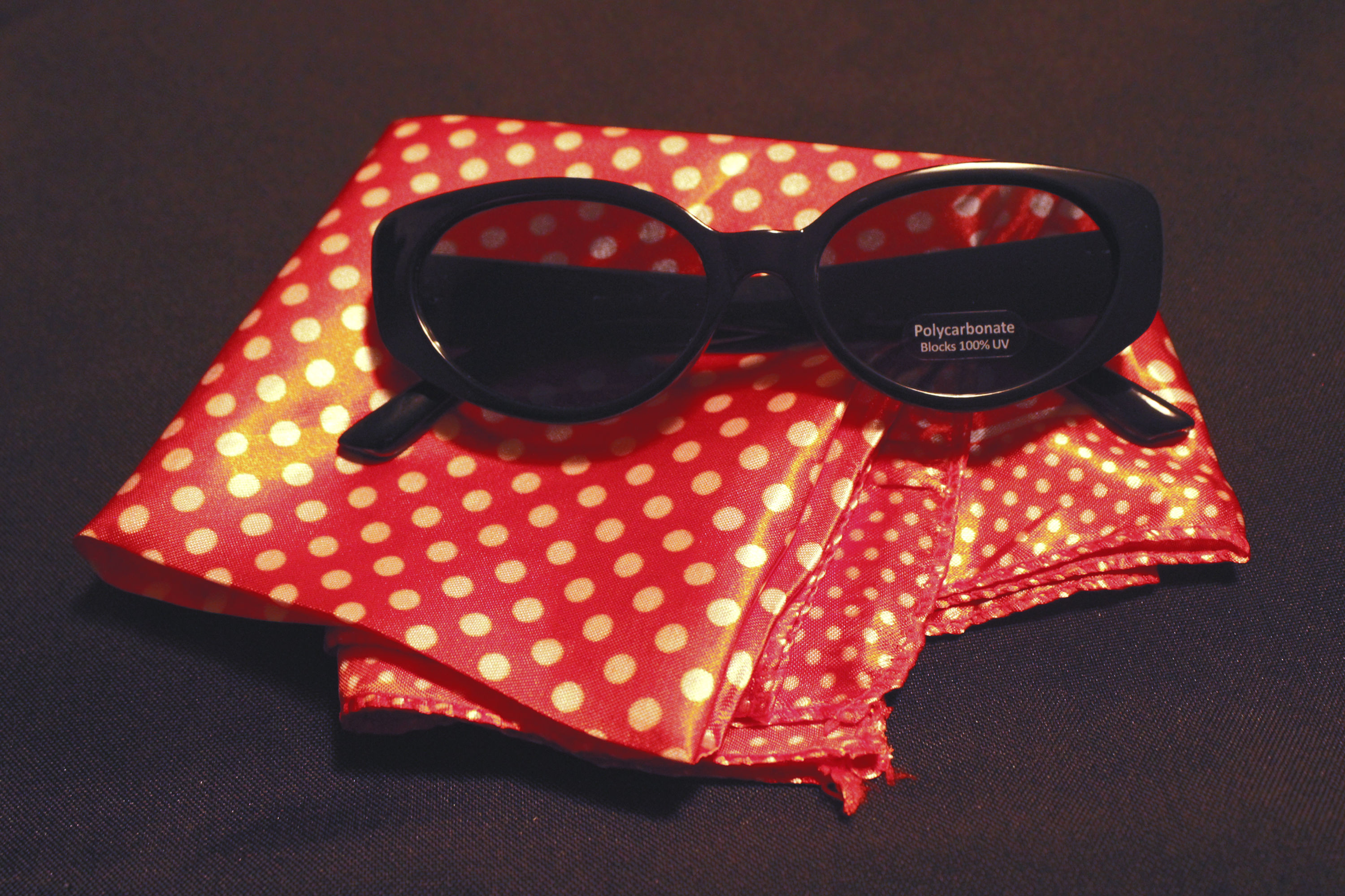 Black Glasses and Red/ White Pocka Dot