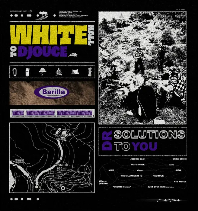 Brutalist style poster graphic designs by Napier Visuals