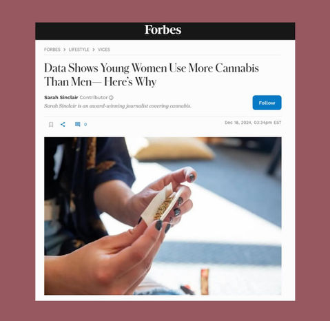 Data Shows Young Women Use More Cannabis Than Men— Here’s Why — Forbes