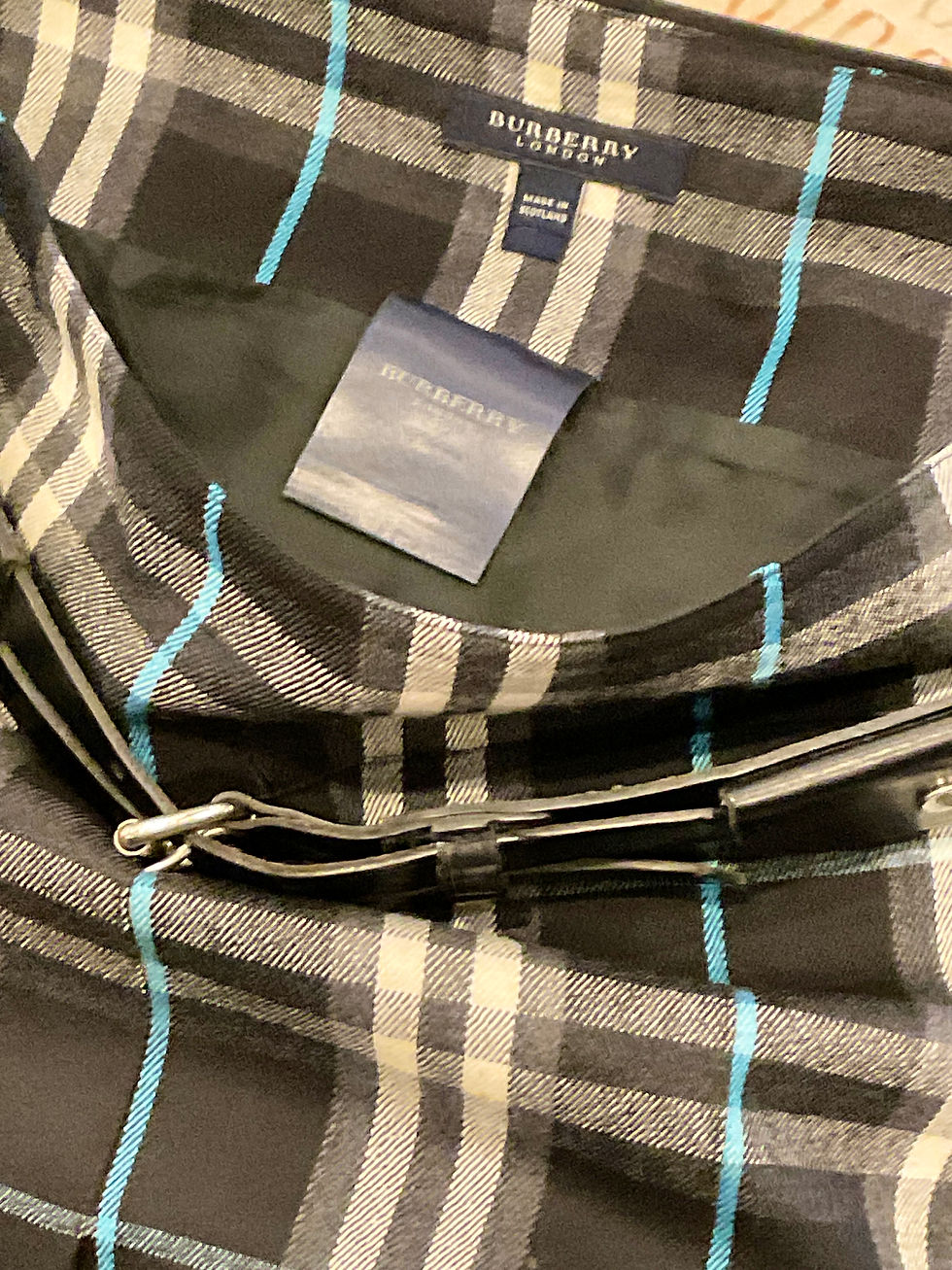 Miniature : BURBERRY - Mini-jupe avec ceinture cuir - S