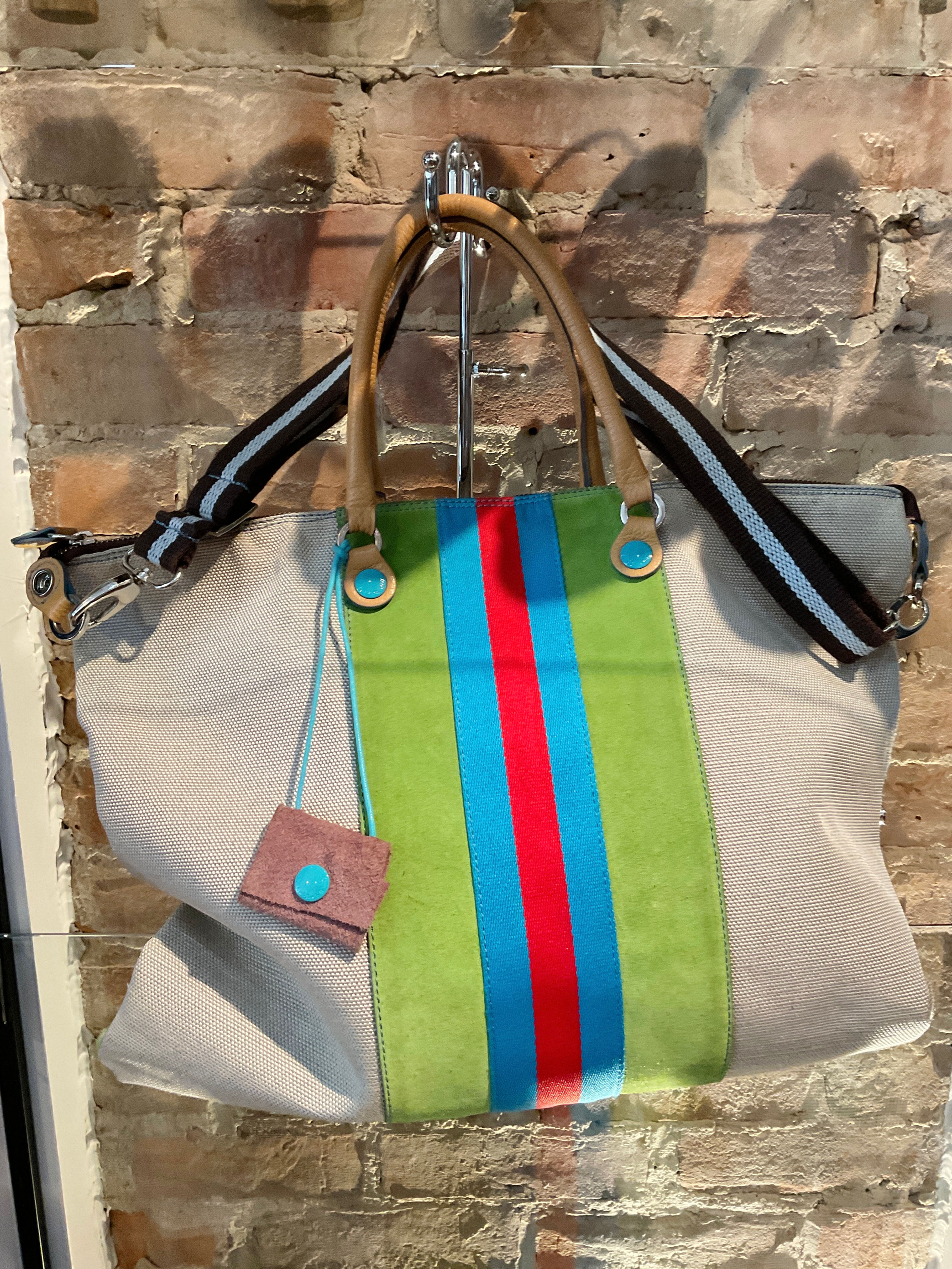 GABS - Tote bag large cuir et tissus 