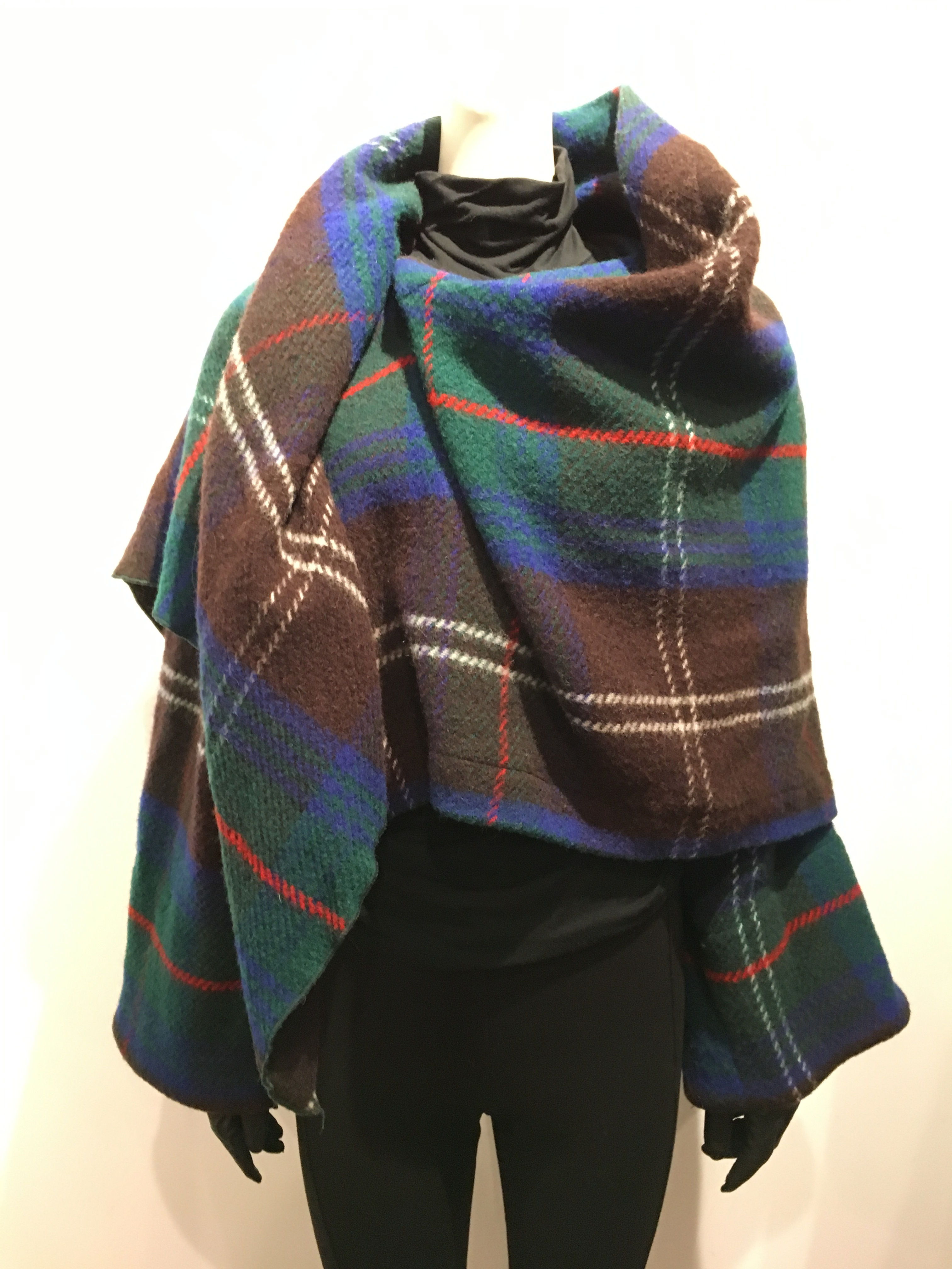 AZZEDINE ALAIA - Poncho laine avec manches