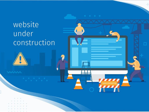 A graphical representation of website under construction