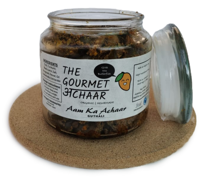 Aam Ka Achaar Guthalli gourmet organic homemade mango pickle in jar