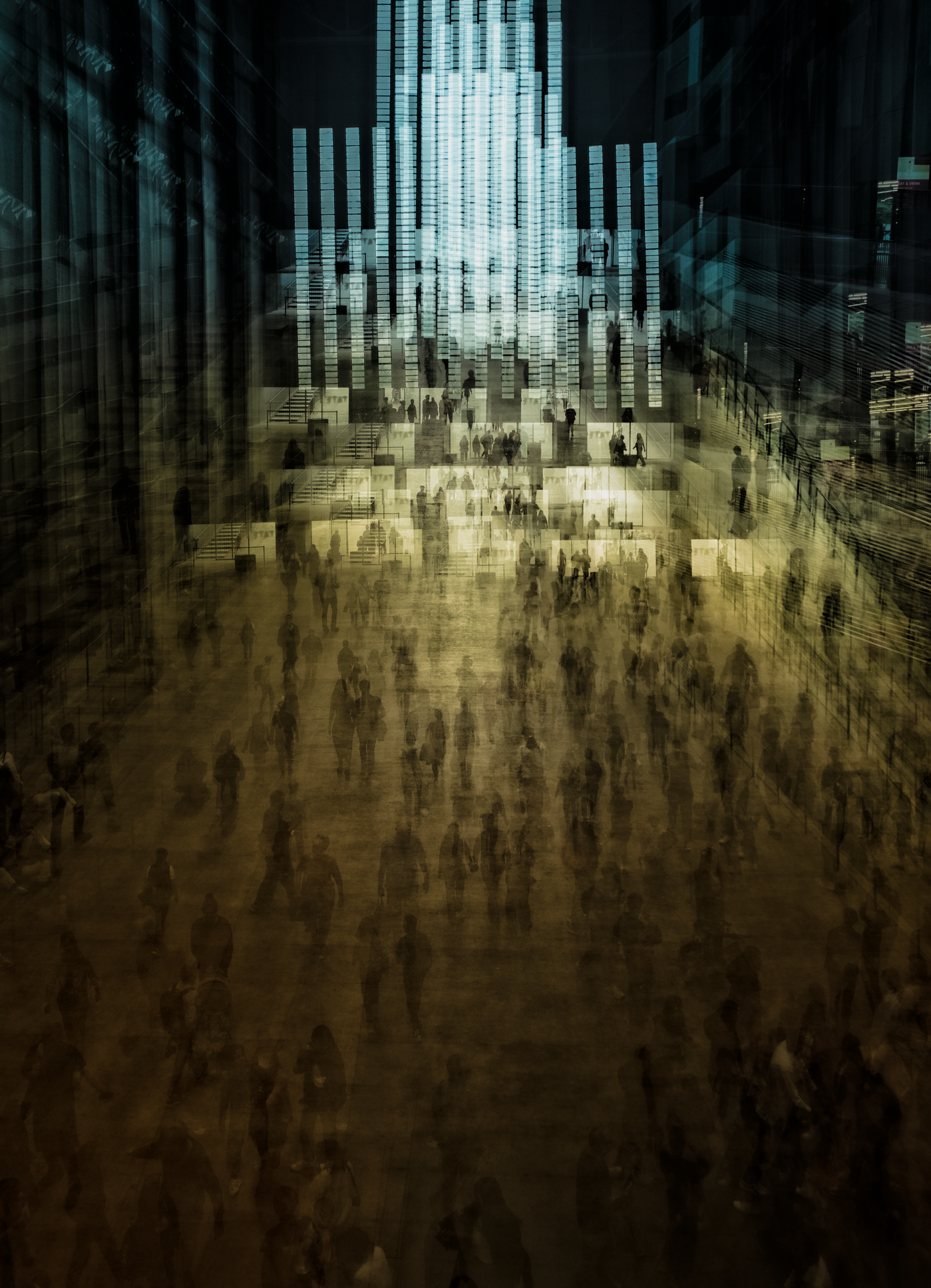A stunning street photography print titled Matrix showcasing intricate urban geometry and light.