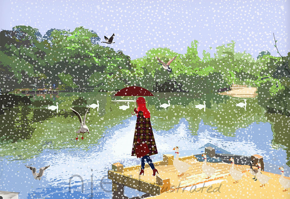 Tooting Bec Common Art Print, Personalized Gift, Bespoke Art, Birthday Gift, London Art, Letterbox Gift, Christmas Gift