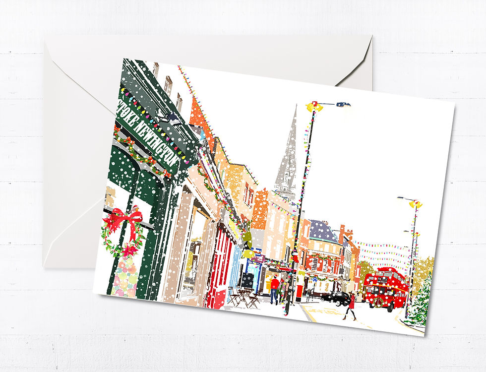 Christmas Cards, Handmade, Greeting Card, London Art, Holiday Cards, Thinking of You, Just Because, Christmas Card Box, Gift