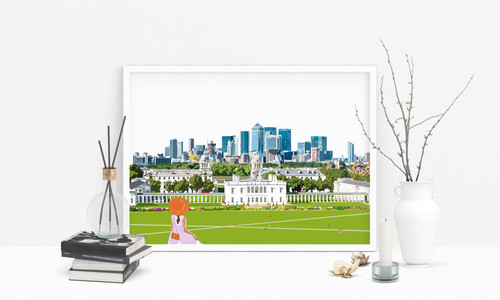 Queen's House Art Print | Bespoke London Designs | Njeri Illustrated