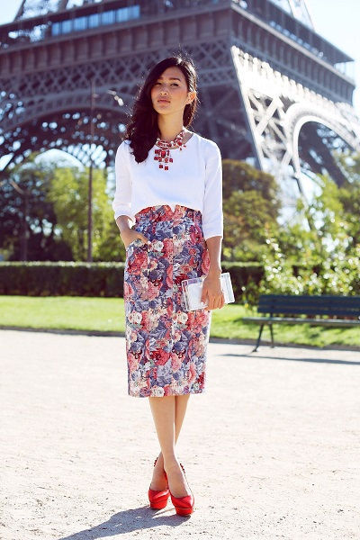 юбка с завышенной талией high waist skirt