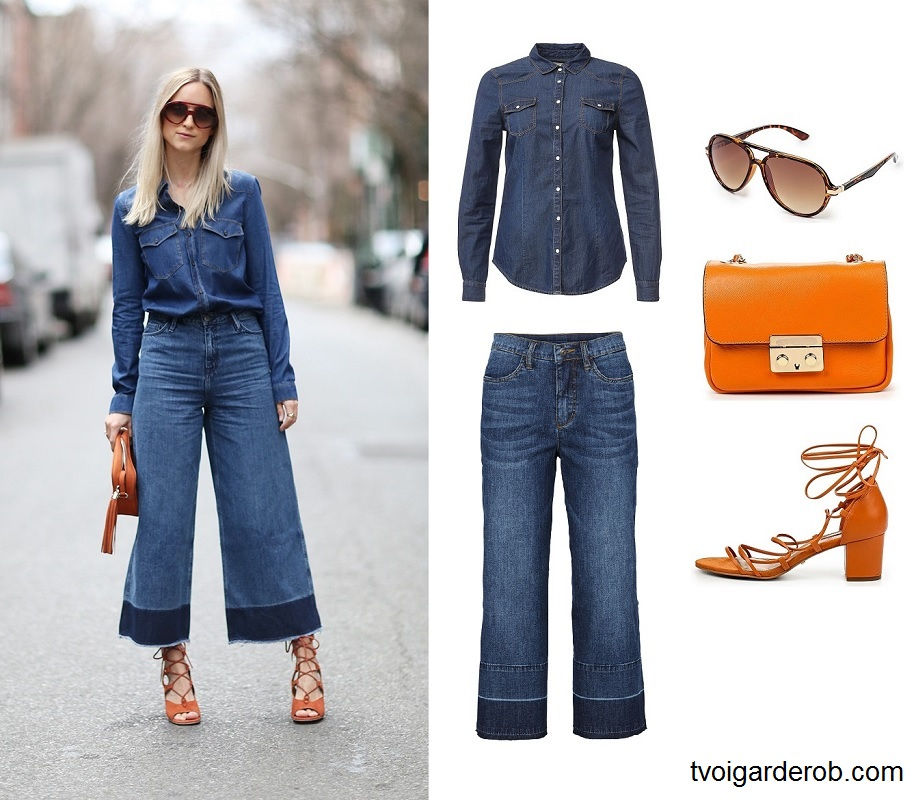 denim total look, denim style