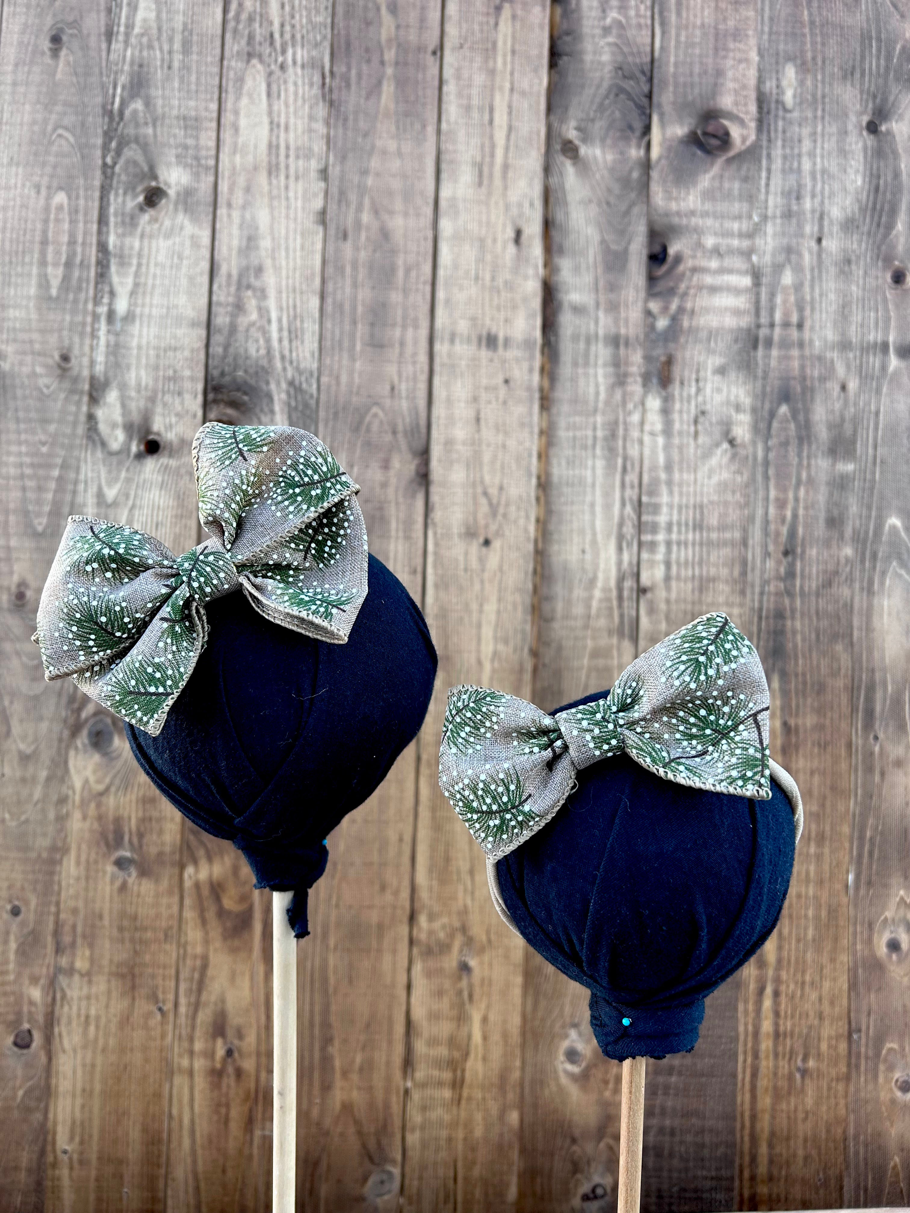 Pine & Snow Bow