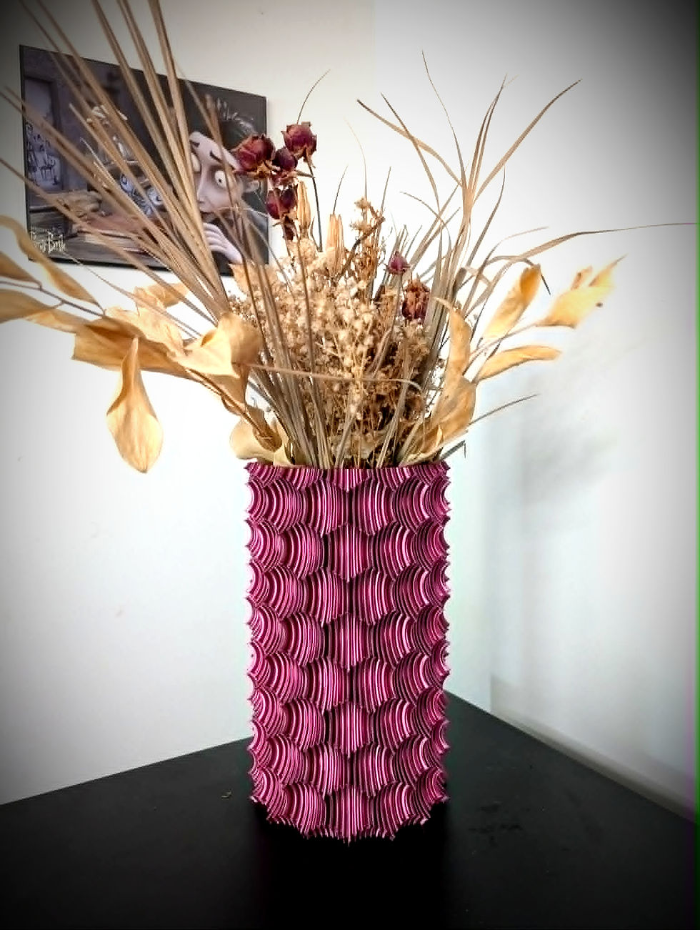 Thumbnail: Vase du Grand Ressac– Édition Silk Fuchsia & Noir
