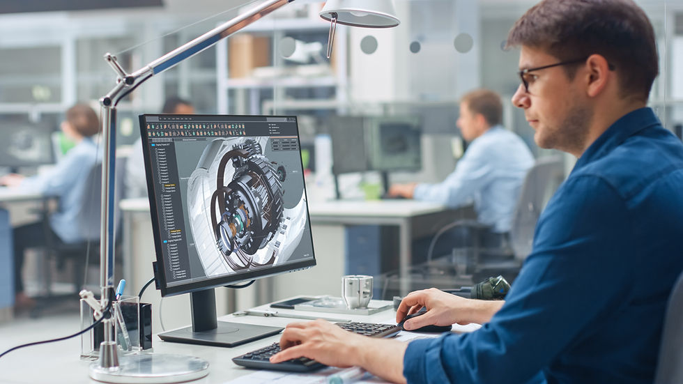 Close-up view of a 3D model being edited on a computer screen