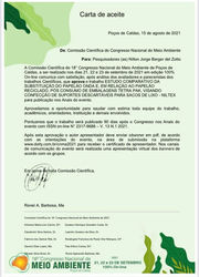 Carta aceite de estudo científico com papelão reciclado de emabalgens pós consumo Tetrapak.