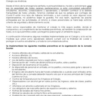 📚Protocolo Retorno Seguro a Clases 2021