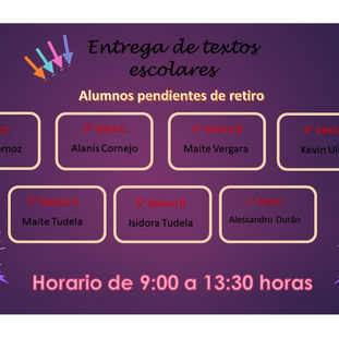 📚Último llamado: Retiro de textos Escolares 2021 - Estudiantes Pendientes