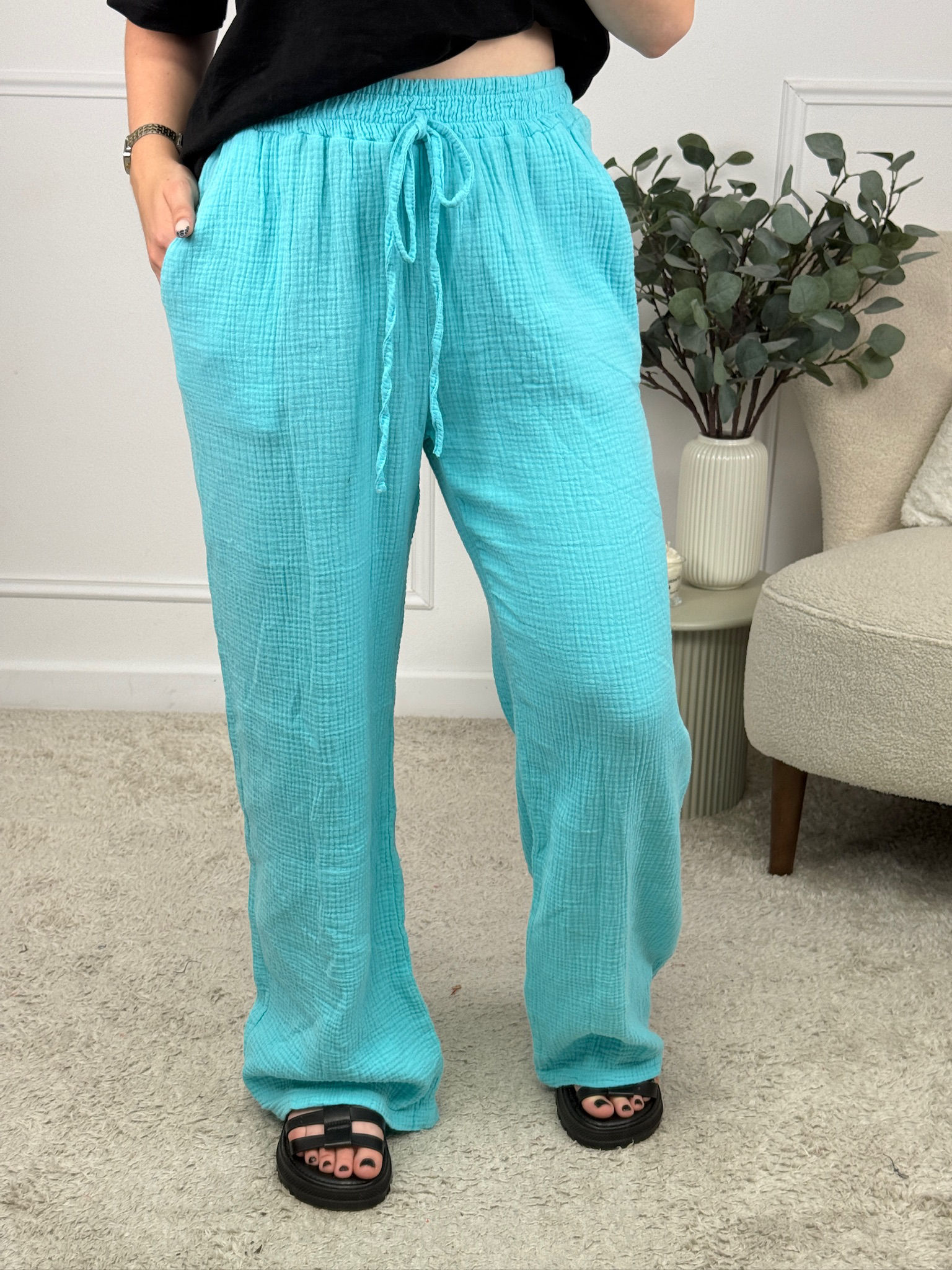 Pantalon Lya - turquoise 
