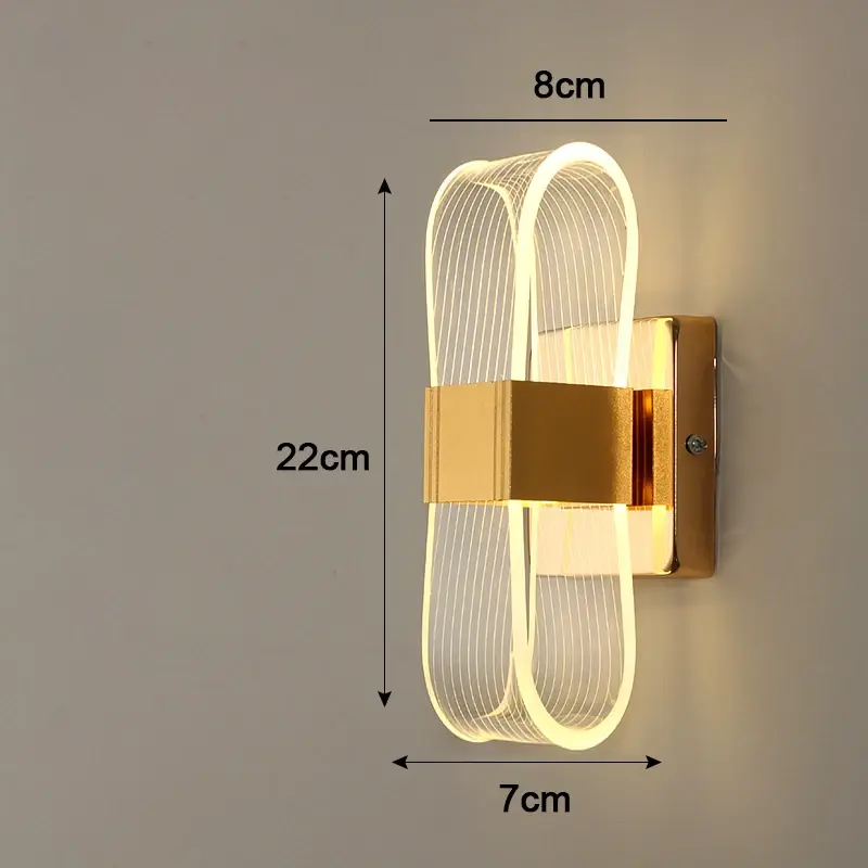 Nordic luxury wall lamp LED bedside lamp Aluminum wall light Modern Living room