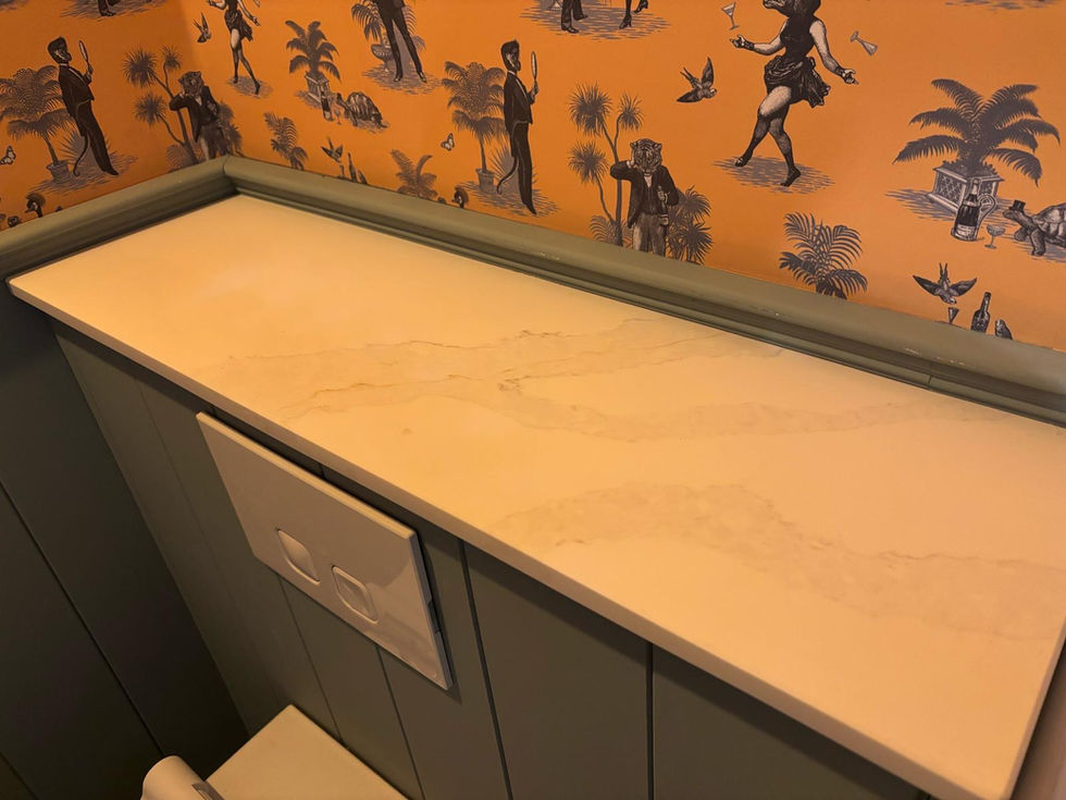 Calacatta Platinum Quartz Shelf