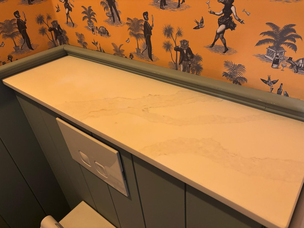 Calacatta Platinum Quartz Shelf