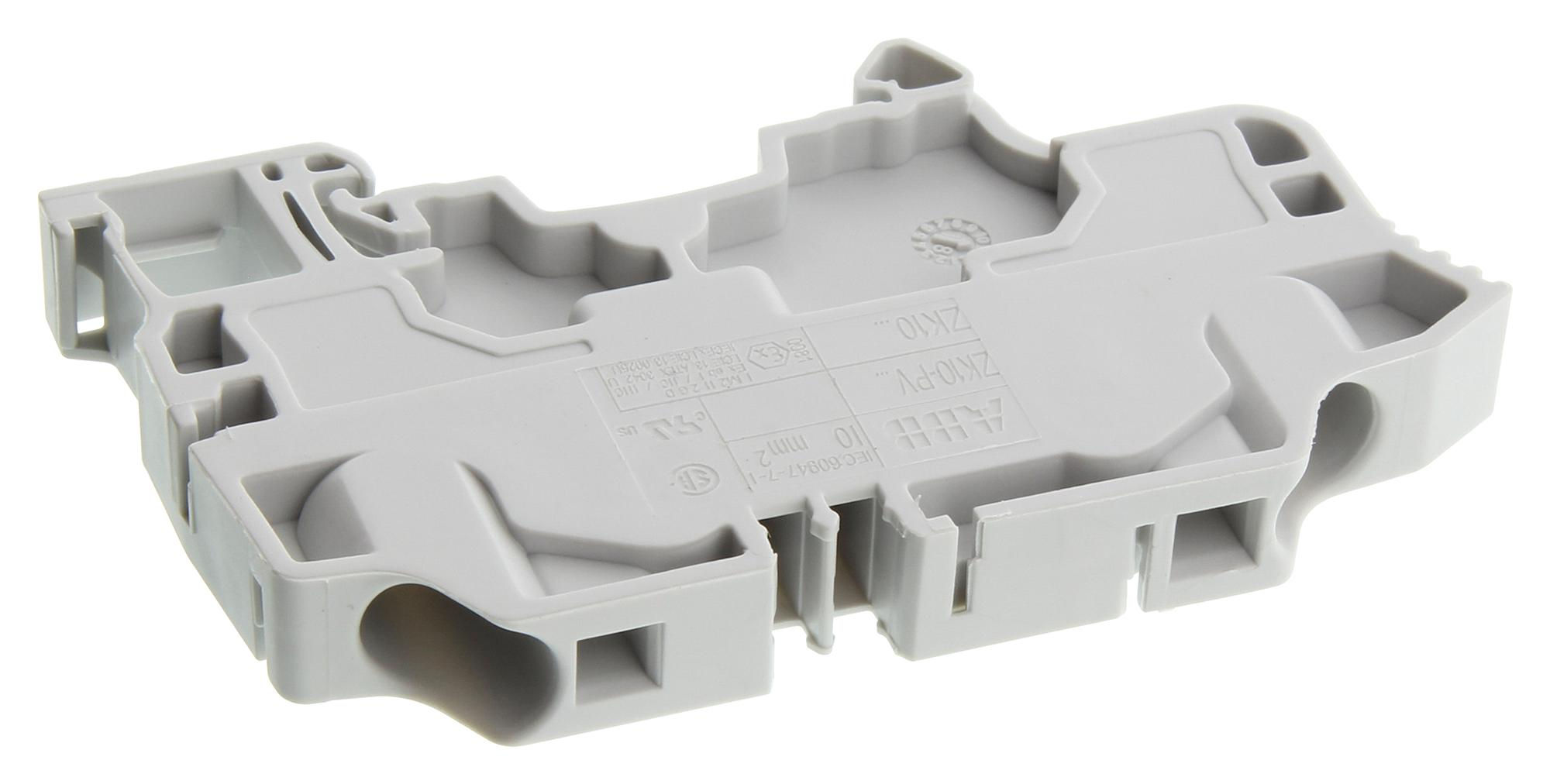 CLEMA DE PASO GRIS 57 A / 800 V CA 20-6 AWG ZK10