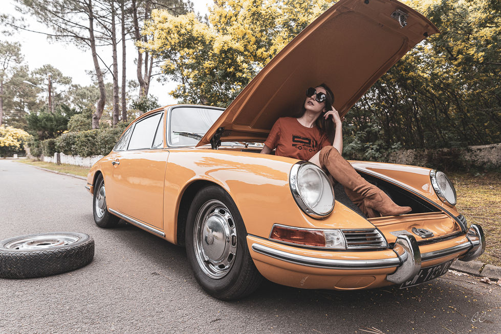 Photographie mode vintage en extérieur