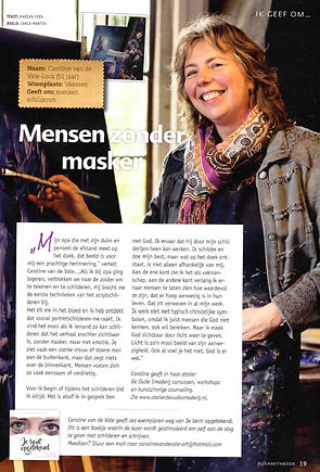 Interview Elisabethbode; christelijke hulpverlening; kunstschilder.