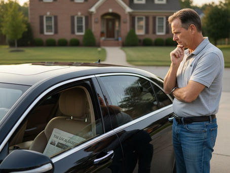 Owner inspecting luxury car ceramic window tint