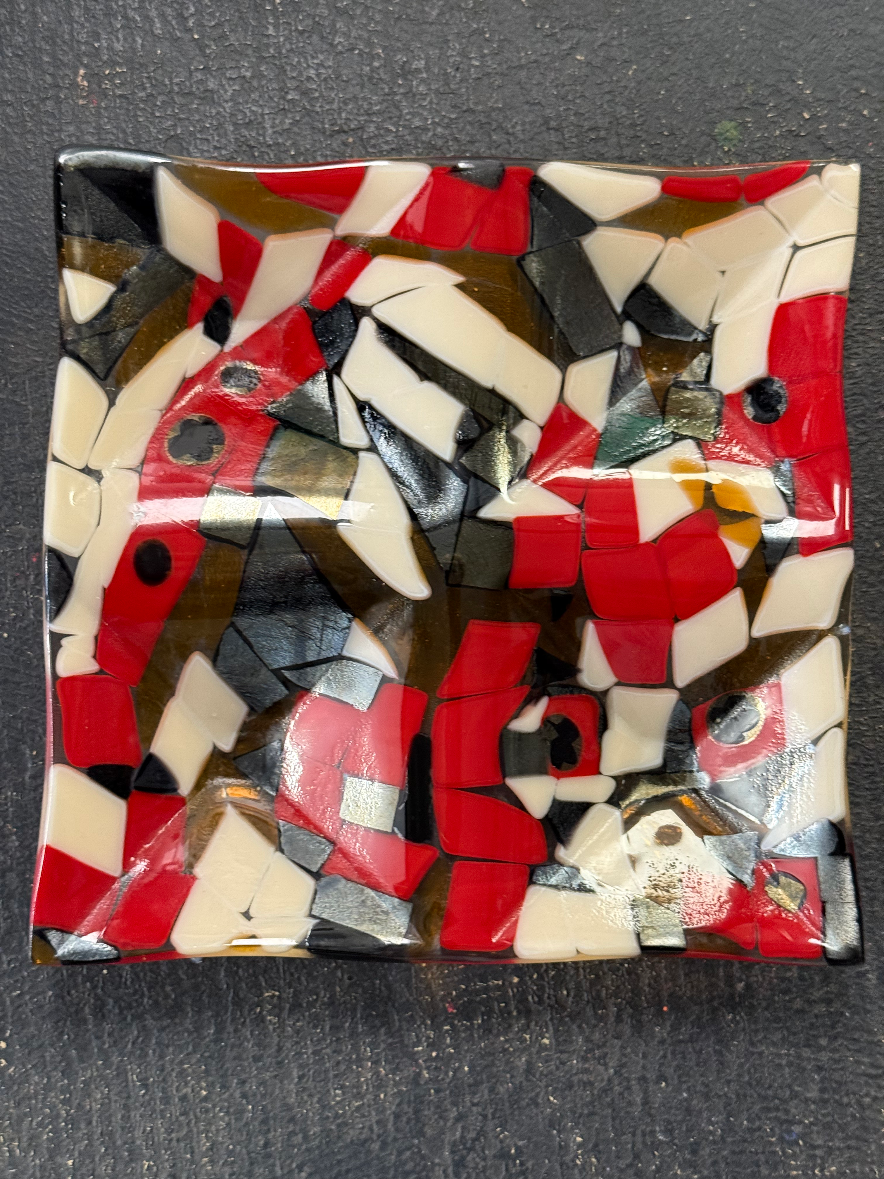 8.25” Square Four Compartment Plate