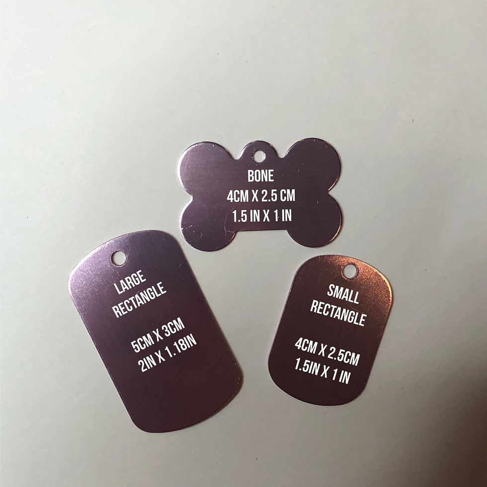 Miniature : Rectangle Shaped Laser Engraved Aluminum Pet Tag