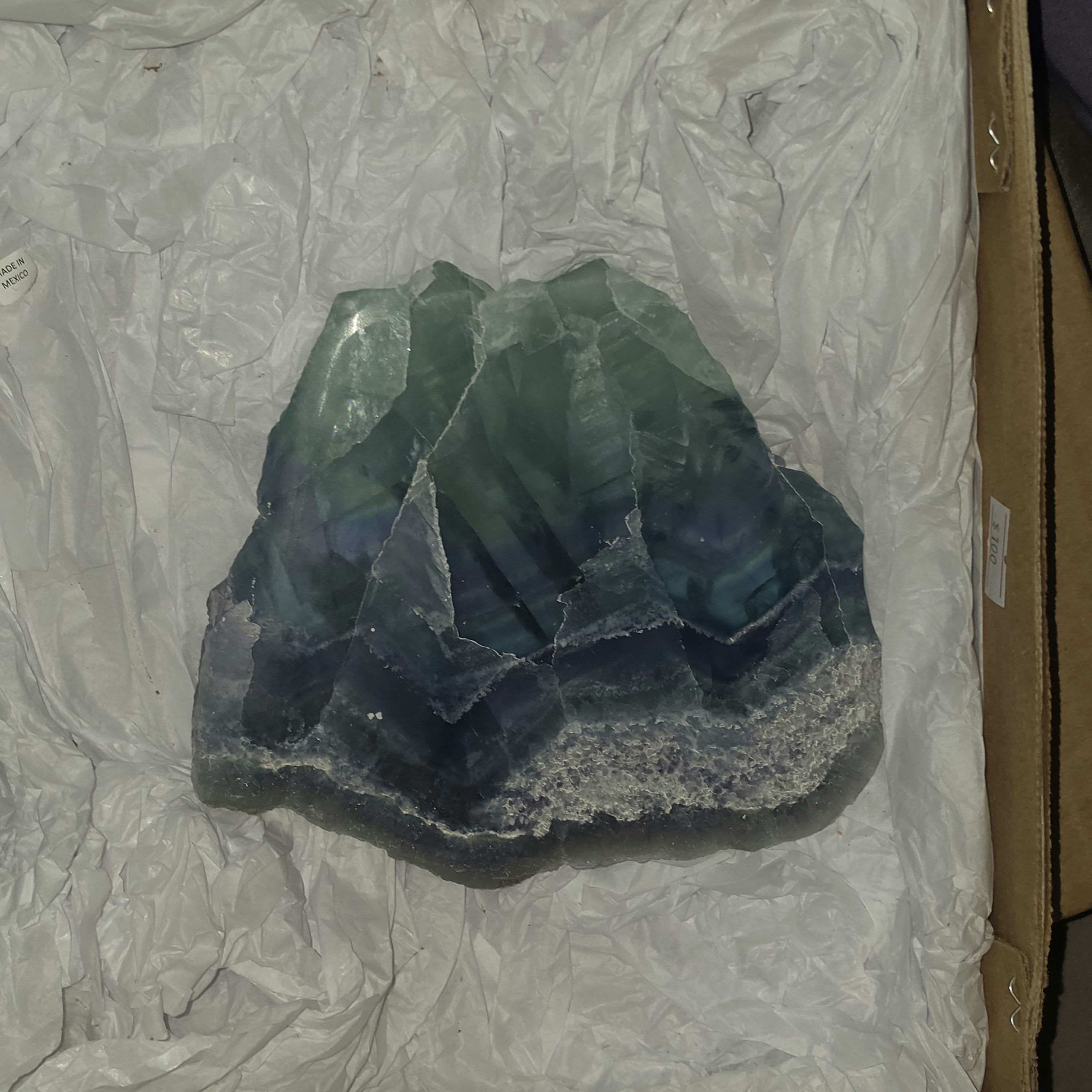 Flourite slab display piece, eye catching, best quality