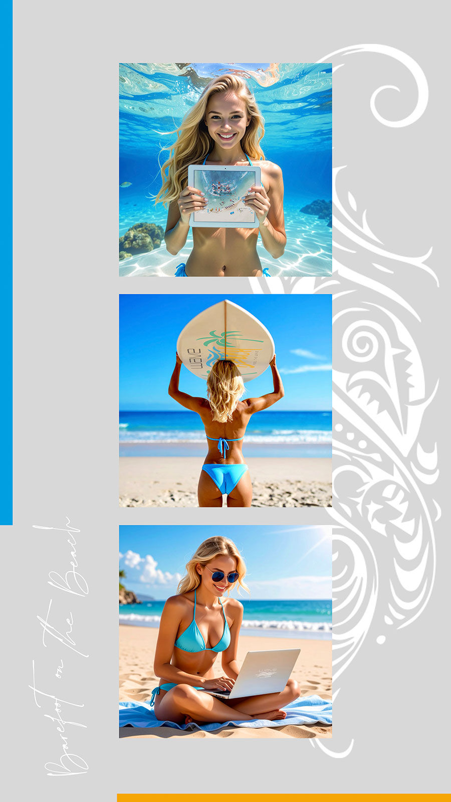 Barefoot on the Beach ~ Portrait