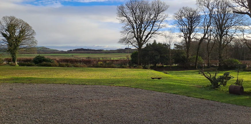 Hazlefield House view across the Solway Firth sea views