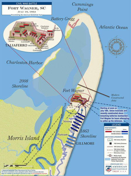 Fort Wagner, July 18 1863 - American Battlefield Trust