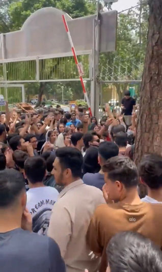 Student protests against education policies