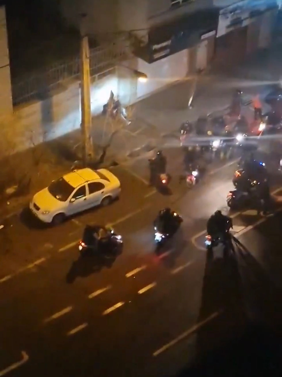 Motorcyclists assaulted a two men and beat them severely