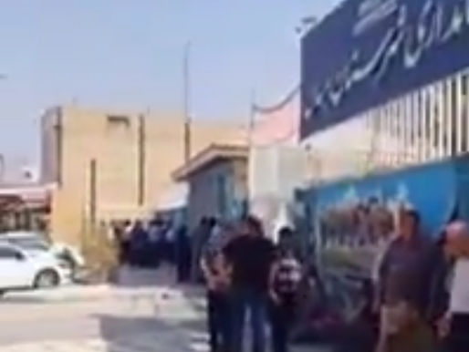 Protest by truck drivers in Behbahan